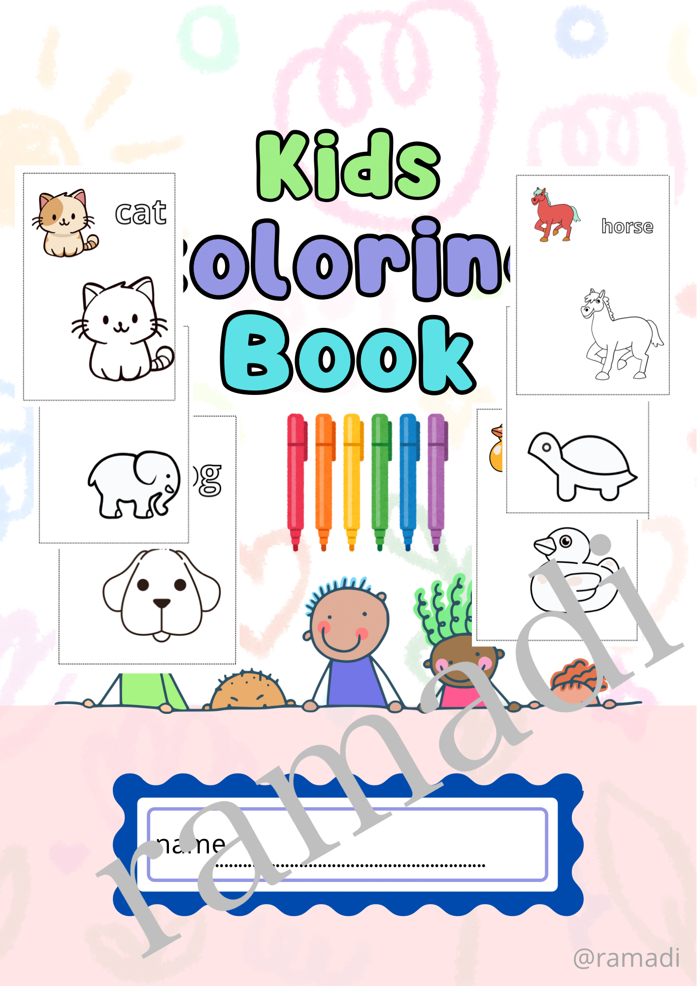 كتاب تلوين باللغة الانجليزية